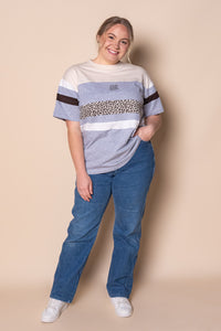 Athletica Panel Box Tee in Grey Marle - All About Eve