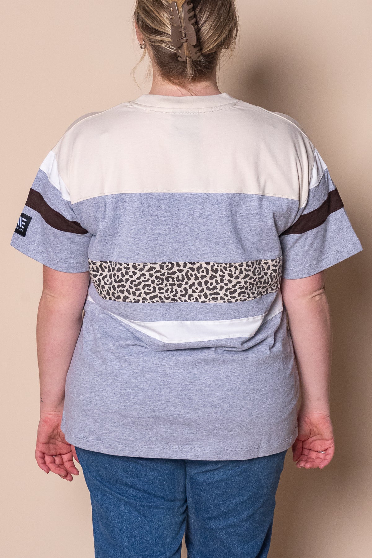 Athletica Panel Box Tee in Grey Marle - All About Eve