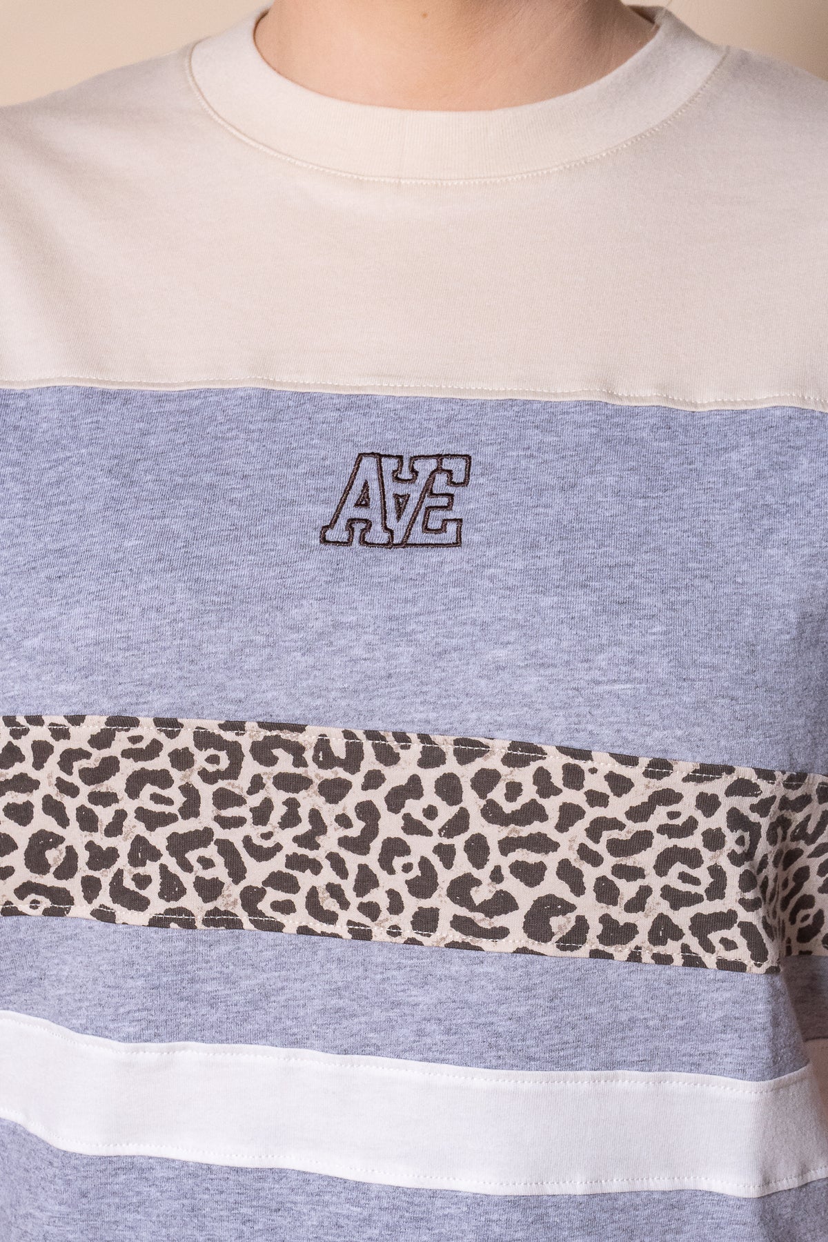 Athletica Panel Box Tee in Grey Marle - All About Eve