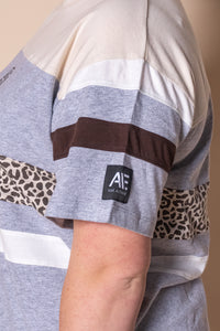 Athletica Panel Box Tee in Grey Marle - All About Eve