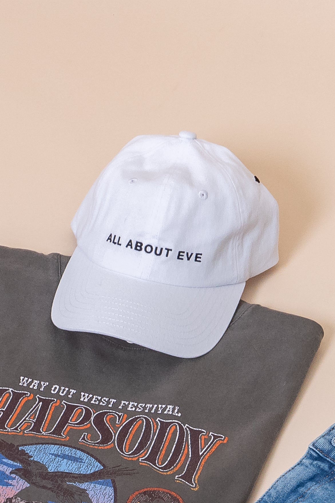 AAE Washed Cap in White - All About Eve