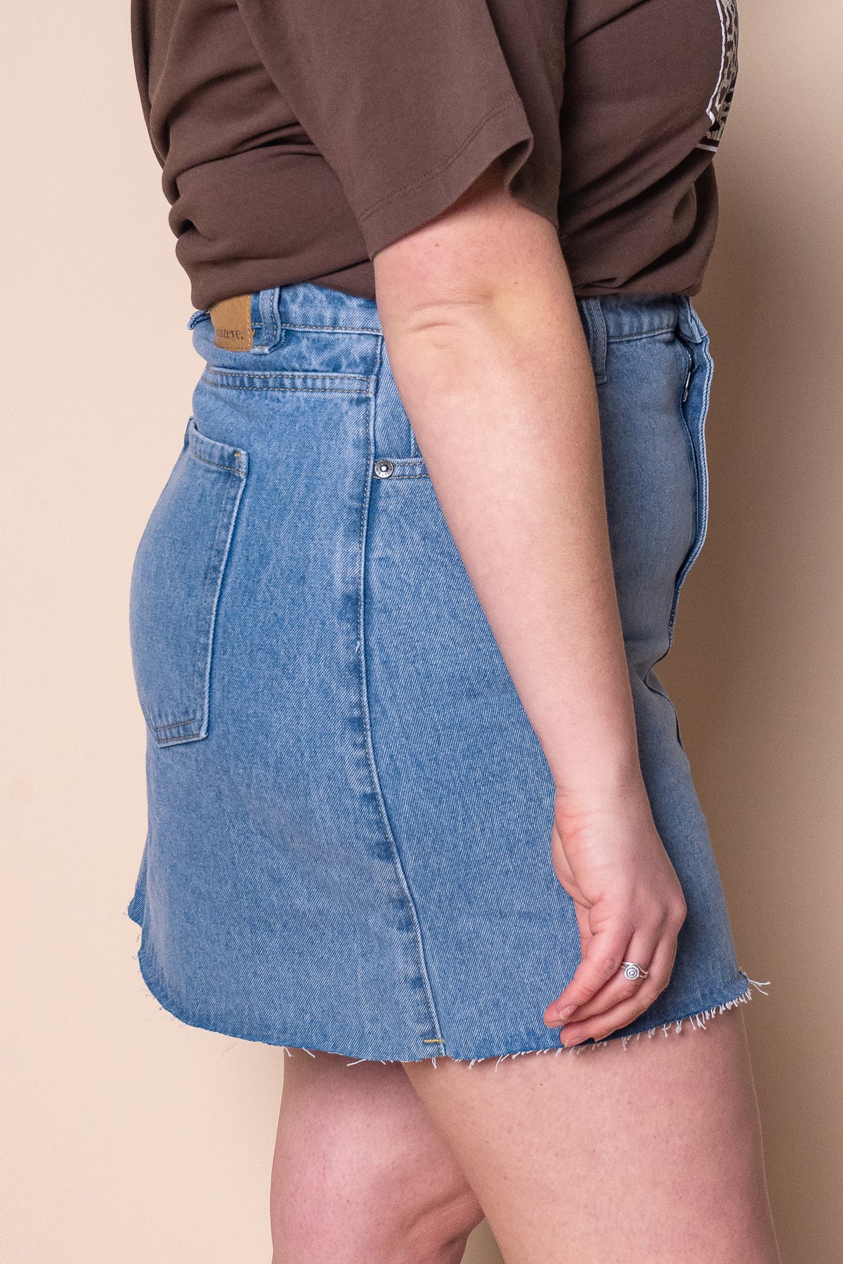Margot Denim Skirt in Light Blue - All About Eve