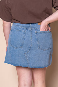 Margot Denim Skirt in Light Blue - All About Eve