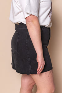 Margot Denim Skirt in Washed Black - All About Eve