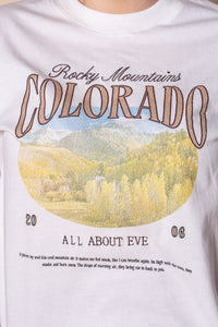 Rocky Mountains Relaxed Tee in Vintage White - All About Eve