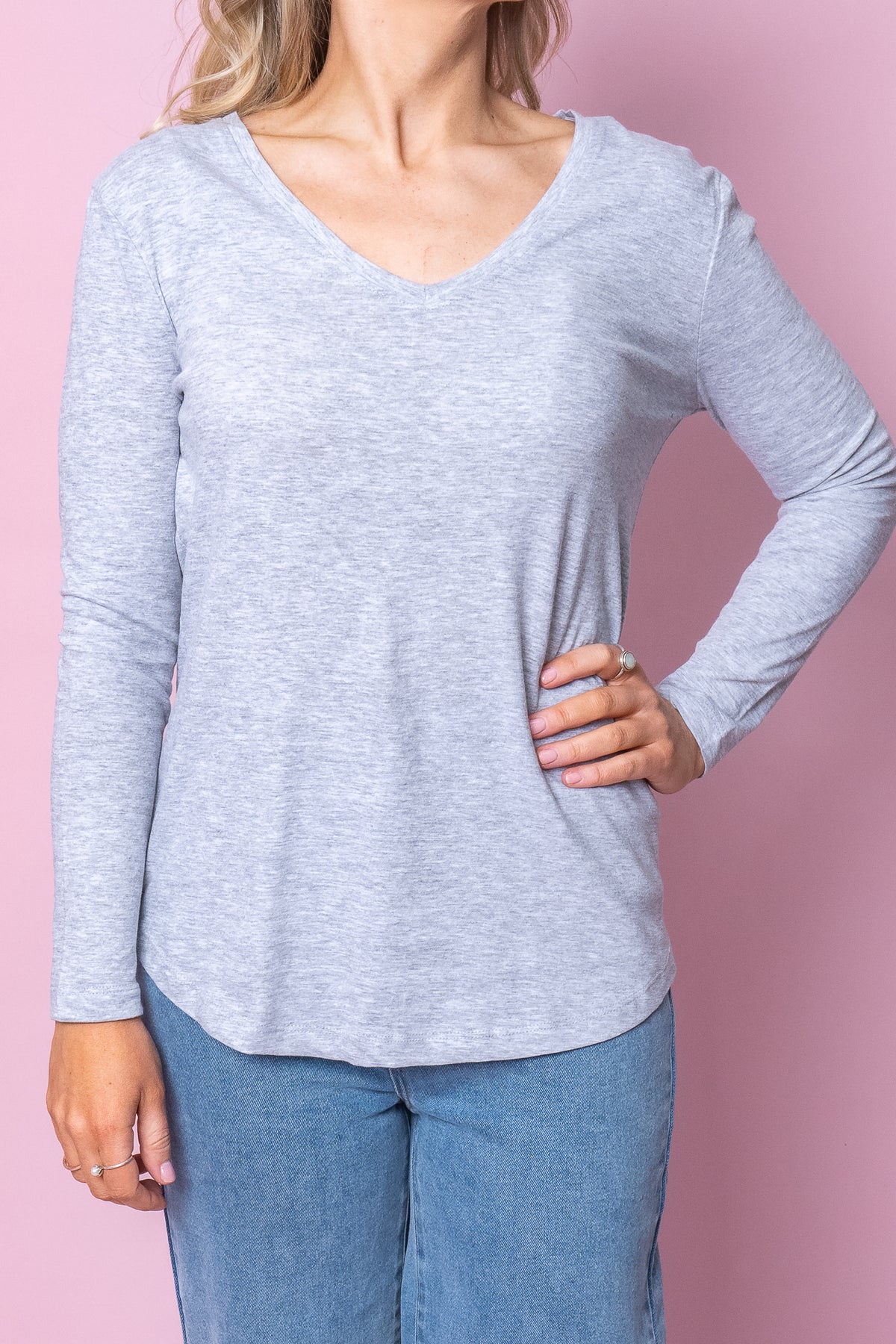 Marvellous L/S Top in Grey Marle - Silent Theory
