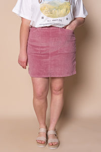 Bailey Cord Skirt in Quartz Pink - All About Eve
