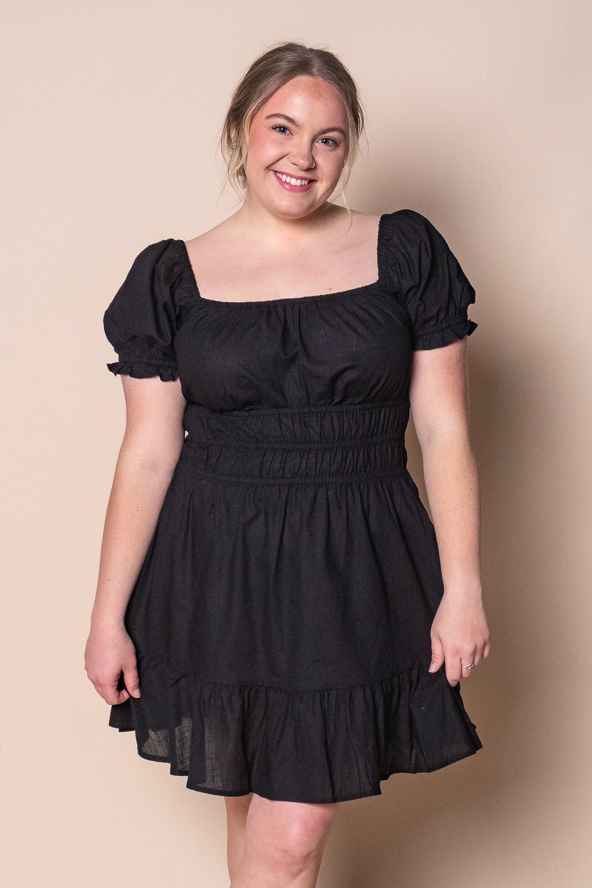Essential SS Mini Dress in Black - All About Eve