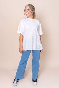 Oversized Tee in White - Silent Theory