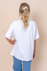 Oversized Tee in White - Silent Theory