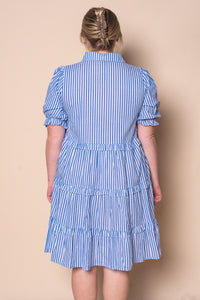 Reyna Striped Dress in Blue