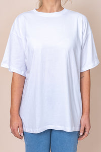 Oversized Tee in White - Silent Theory