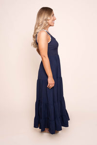 Libby Midi Dress in Navy