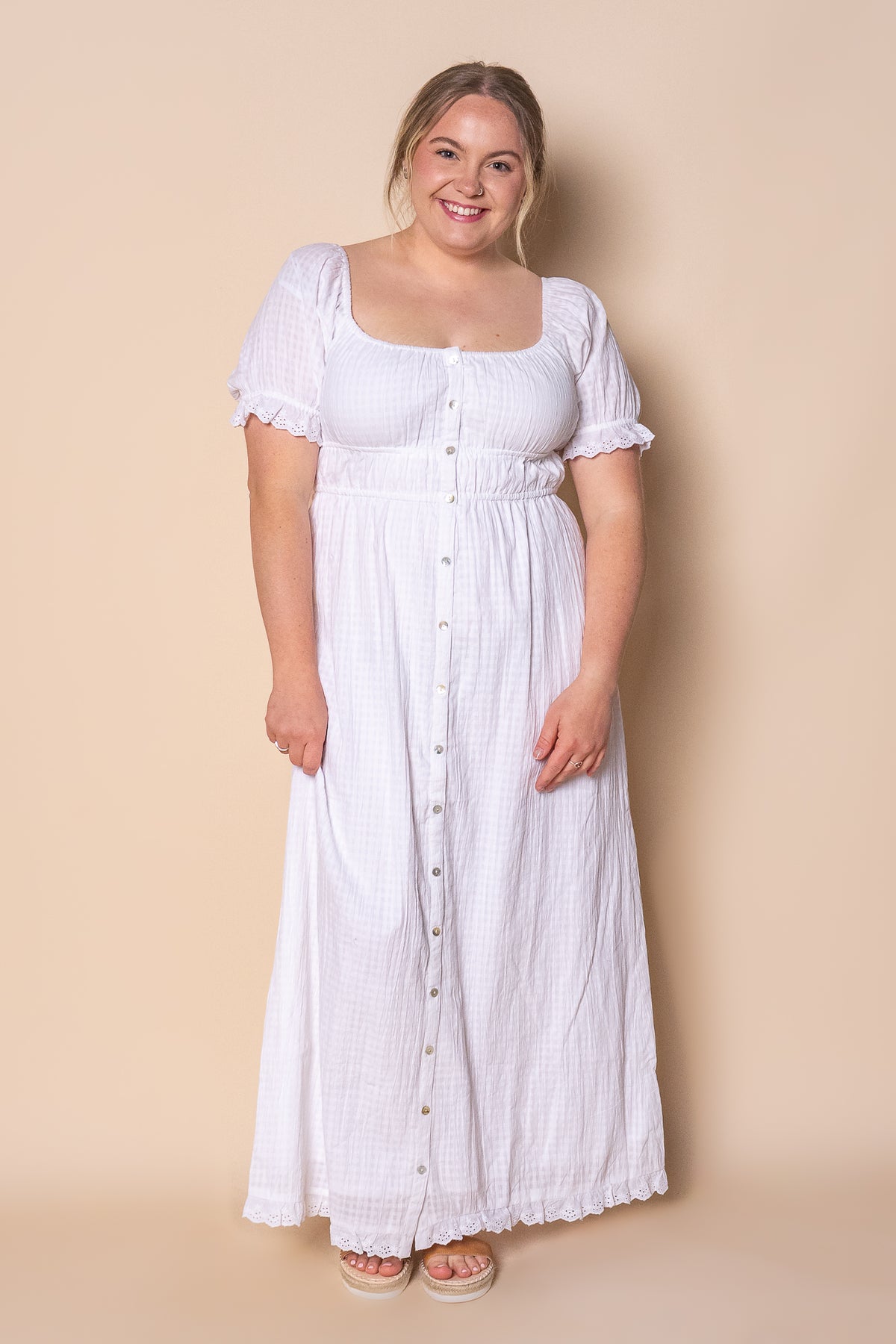 Rain Maxi Dress in White - All About Eve