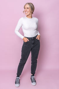 Monica Jeans in Washed Black - Silent Theory