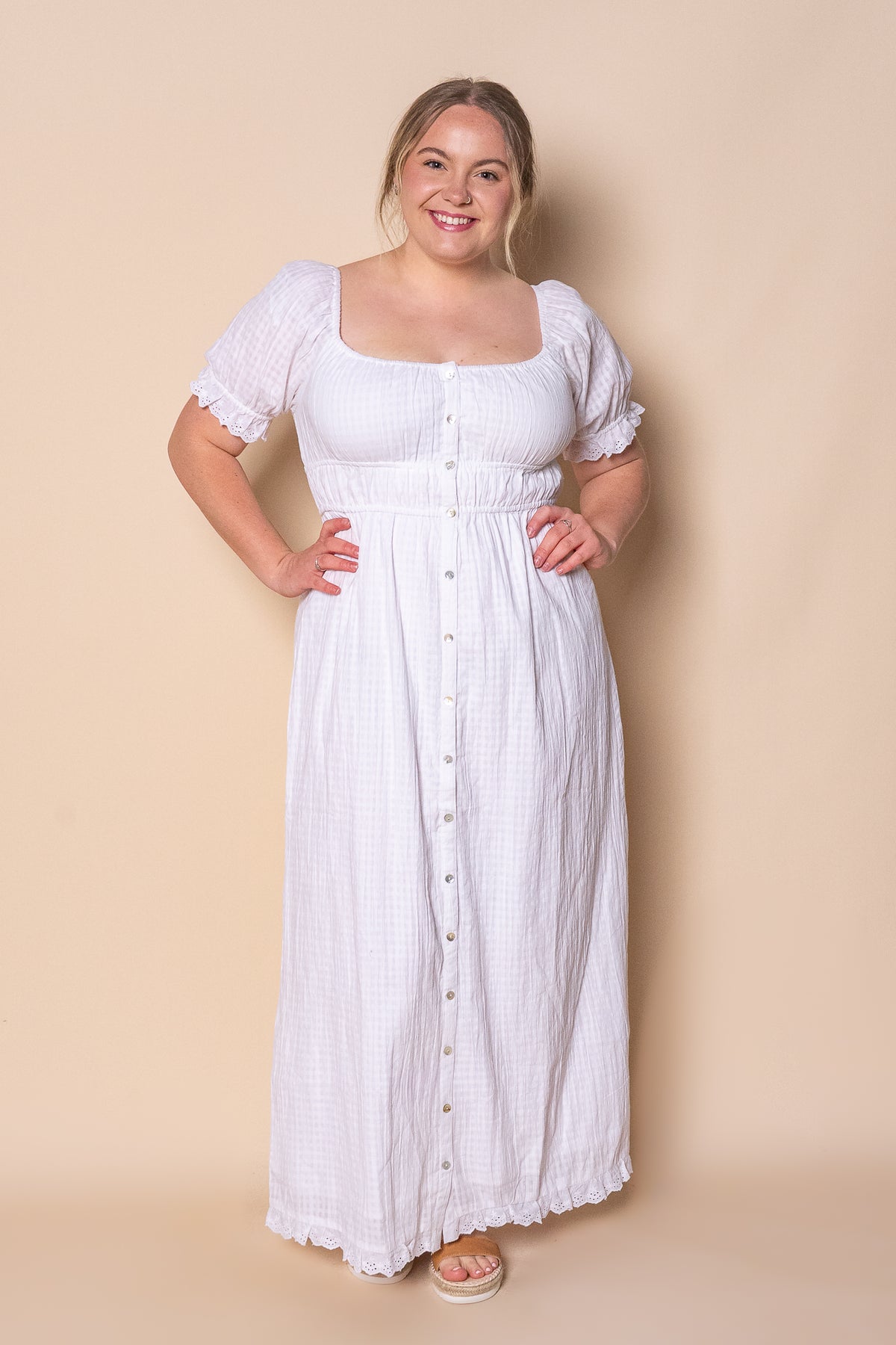 Rain Maxi Dress in White - All About Eve