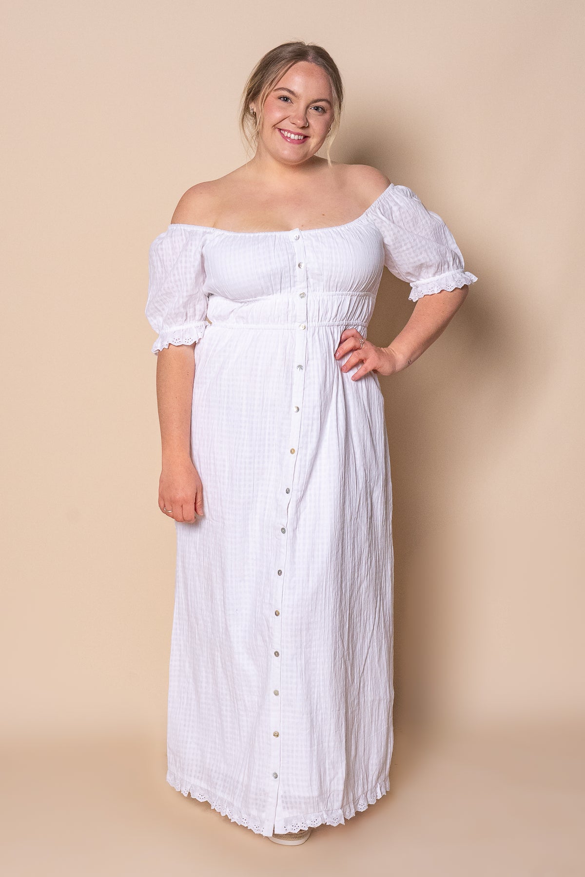 Rain Maxi Dress in White - All About Eve
