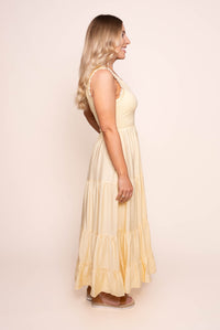 Libby Midi Dress in Mellow Yellow