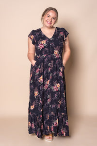 Naira Maxi Dress in Deep Navy
