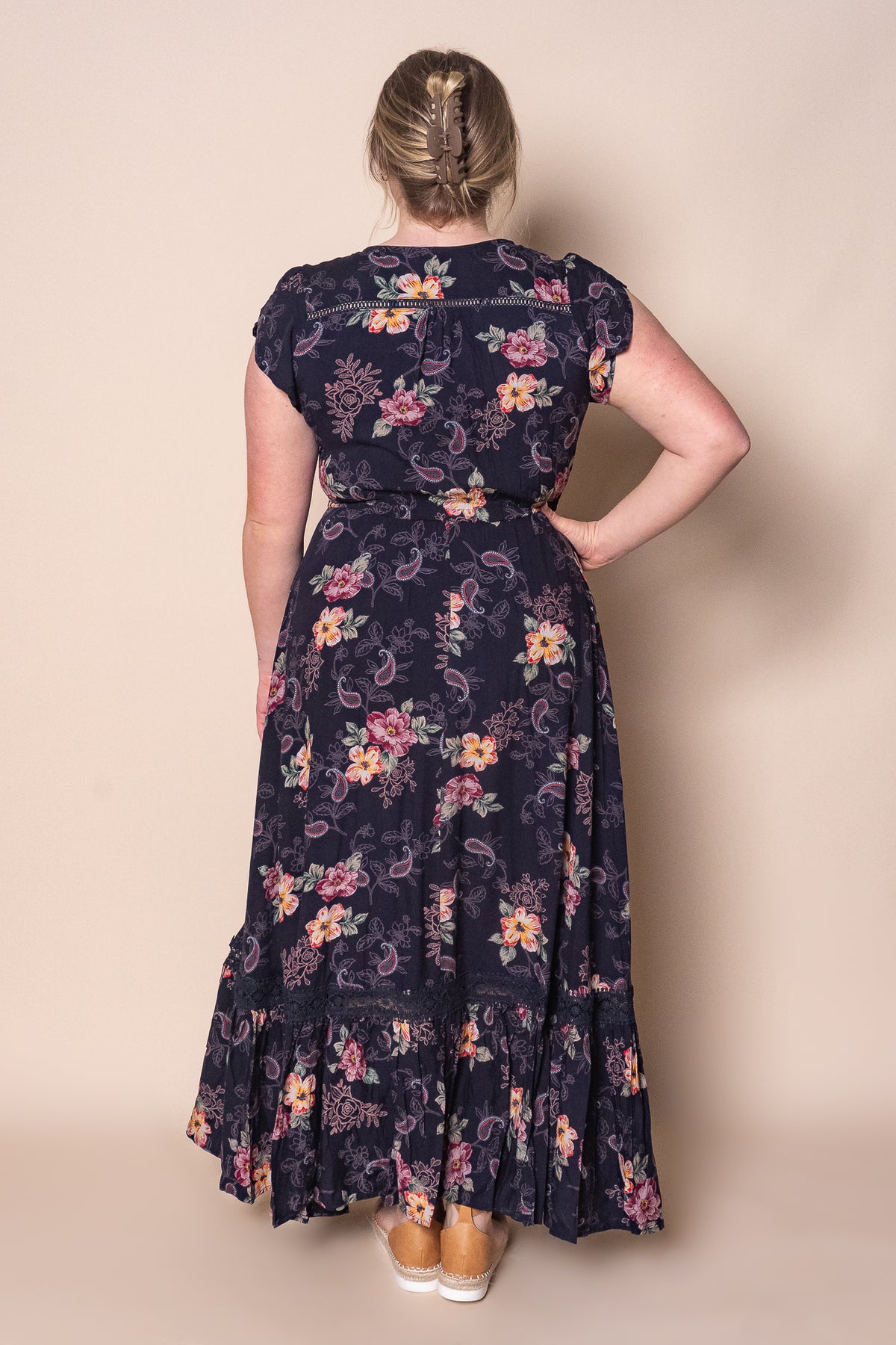 Naira Maxi Dress in Deep Navy