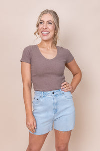 Bobby Cut Off Short in Light Denim - All About Eve - Final Sale