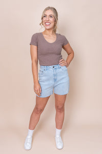 Bobby Cut Off Short in Light Denim - All About Eve - Final Sale