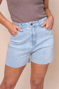 Bobby Cut Off Short in Light Denim - All About Eve