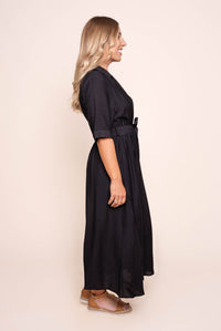 Davina Midi Dress in Black