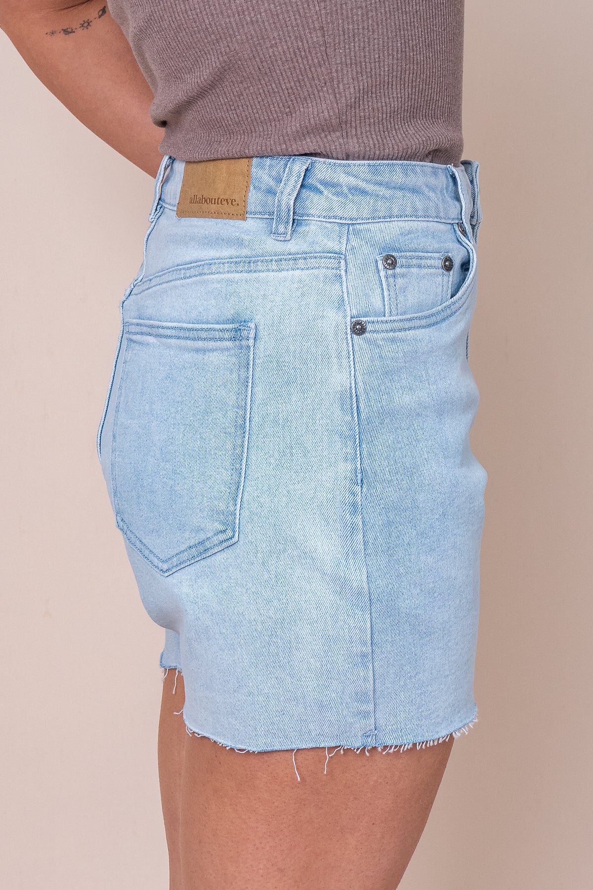 Bobby Cut Off Short in Light Denim - All About Eve - Final Sale