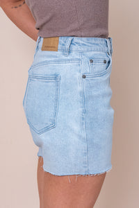 Bobby Cut Off Short in Light Denim - All About Eve - Final Sale