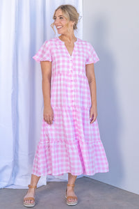 Yohana Dress in Pink