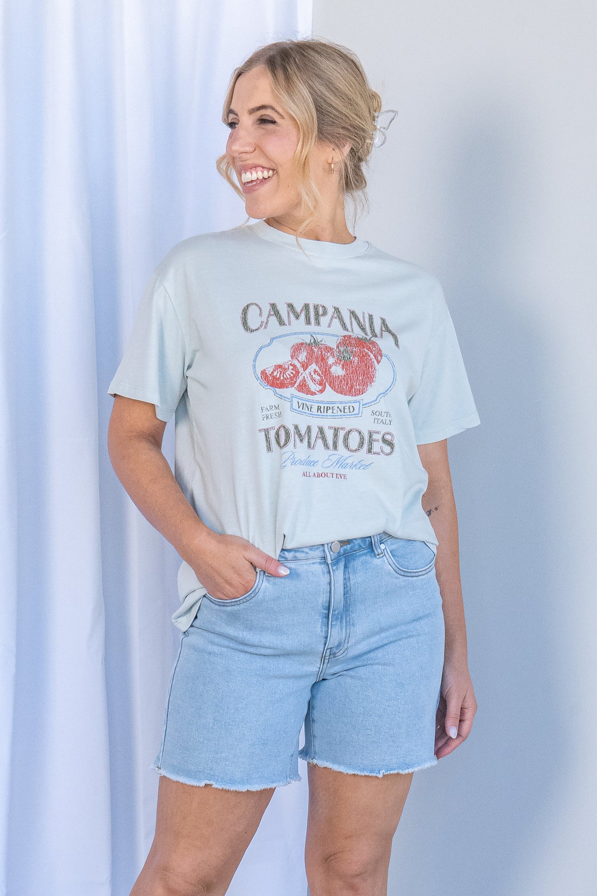 Sunday Standard Tee in Surf - All About Eve