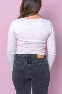 Rib L/S Top in Oatmeal - Silent Theory