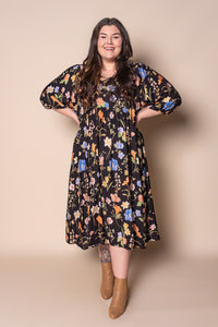 Anna Midi Dress in Black