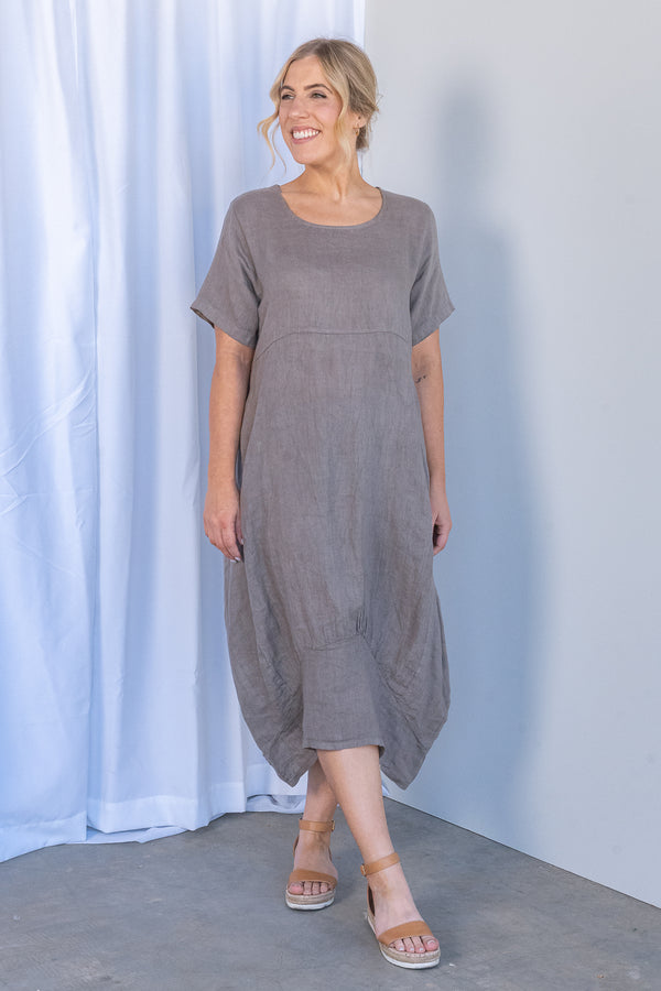 Grier Dress in Stone