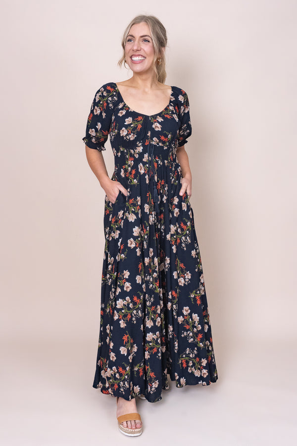 Nikka Maxi Dress in Navy