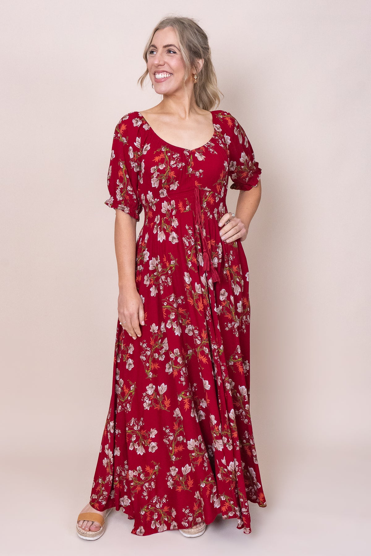 Nikka Dress in Wine