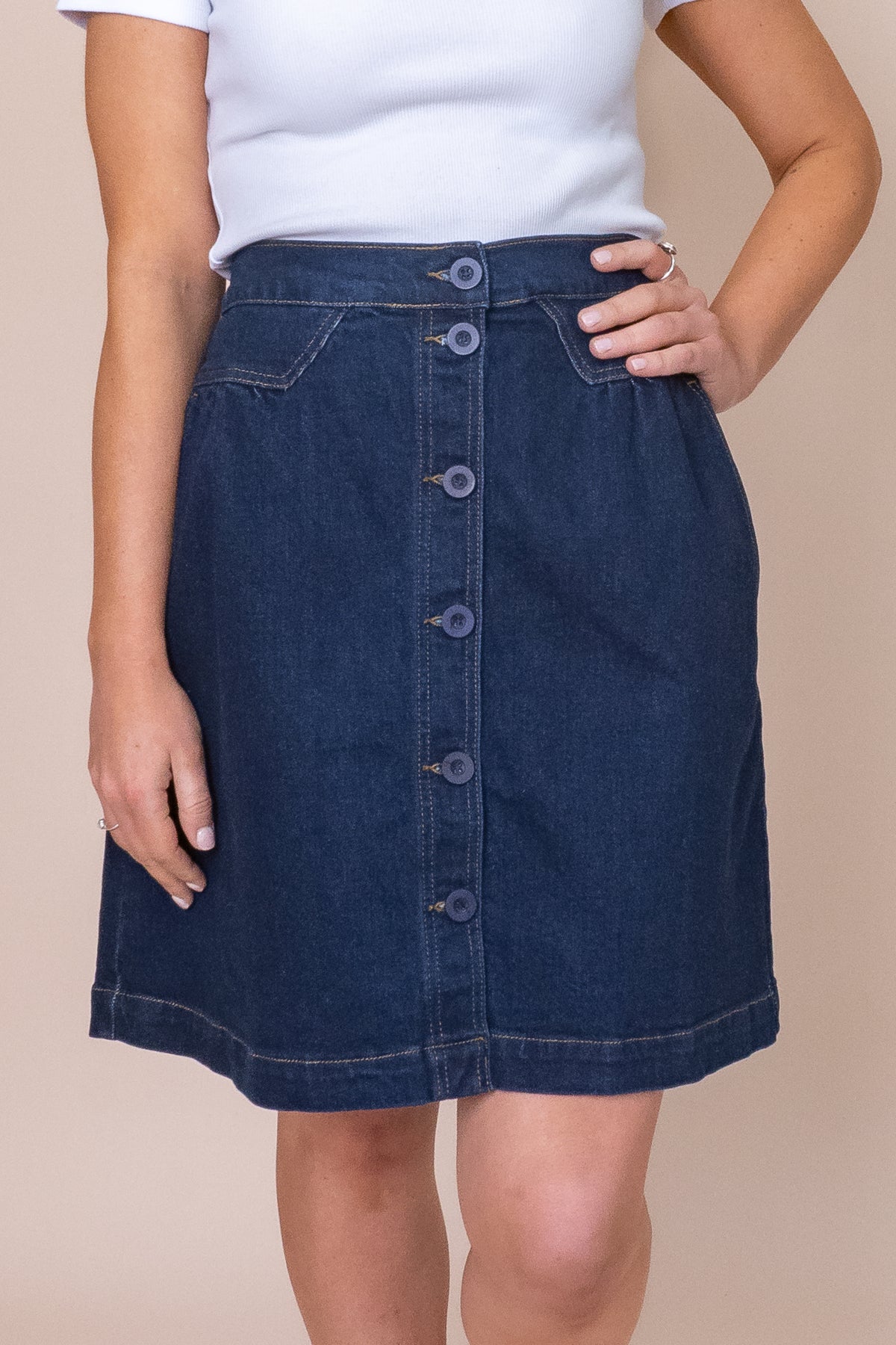 Amanda Skirt in Indigo Denim - Foxwood