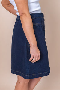 Amanda Skirt in Indigo Denim - Foxwood