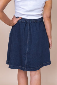 Amanda Skirt in Indigo Denim - Foxwood