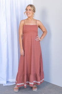 Capri Maxi Dress in Clay - Silent Theory