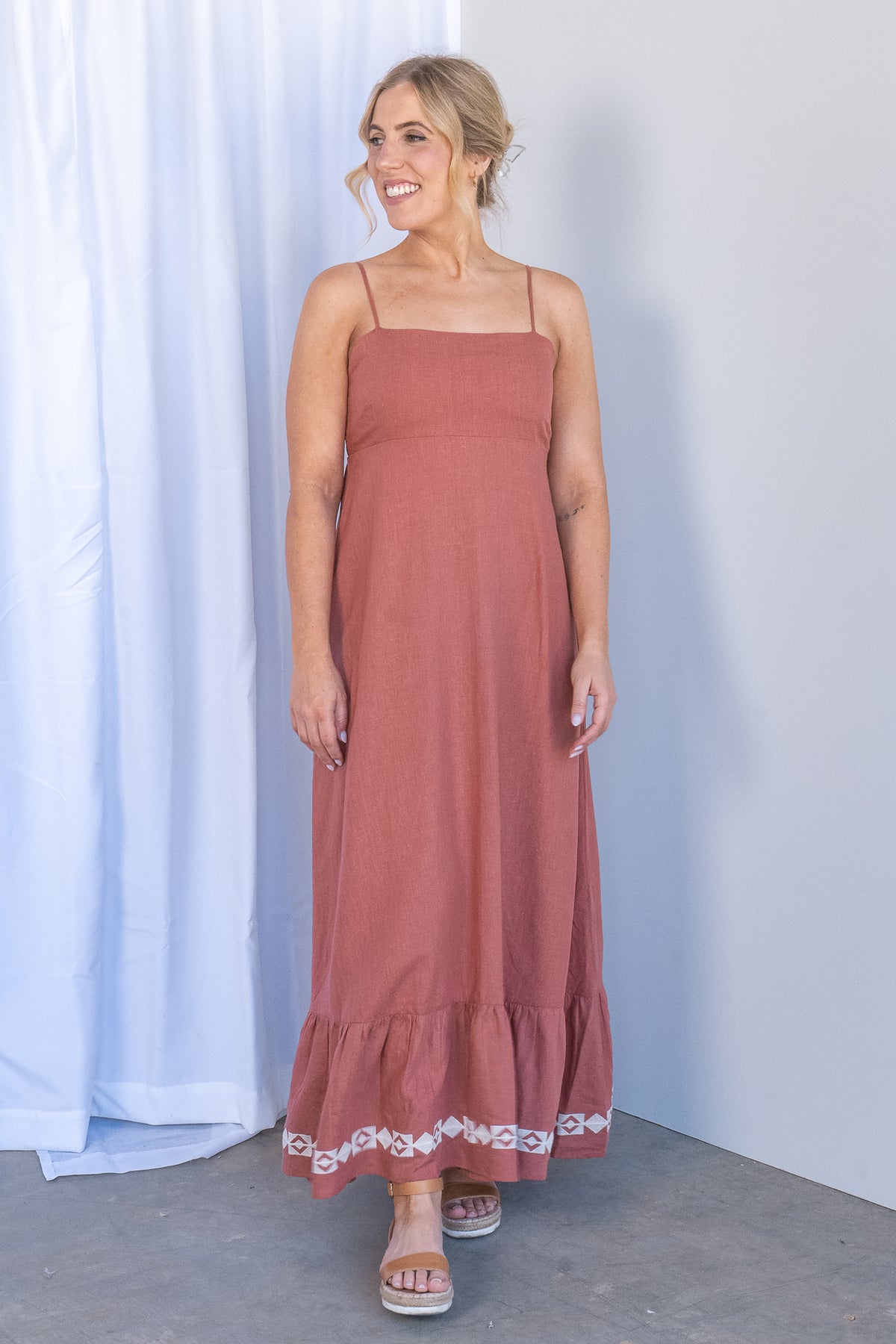 Capri Maxi Dress in Clay - Silent Theory