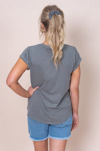 Signature Tee in Charcoal - Foxwood