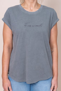 Signature Tee in Charcoal - Foxwood