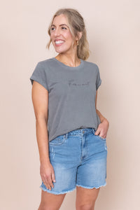 Signature Tee in Charcoal - Foxwood