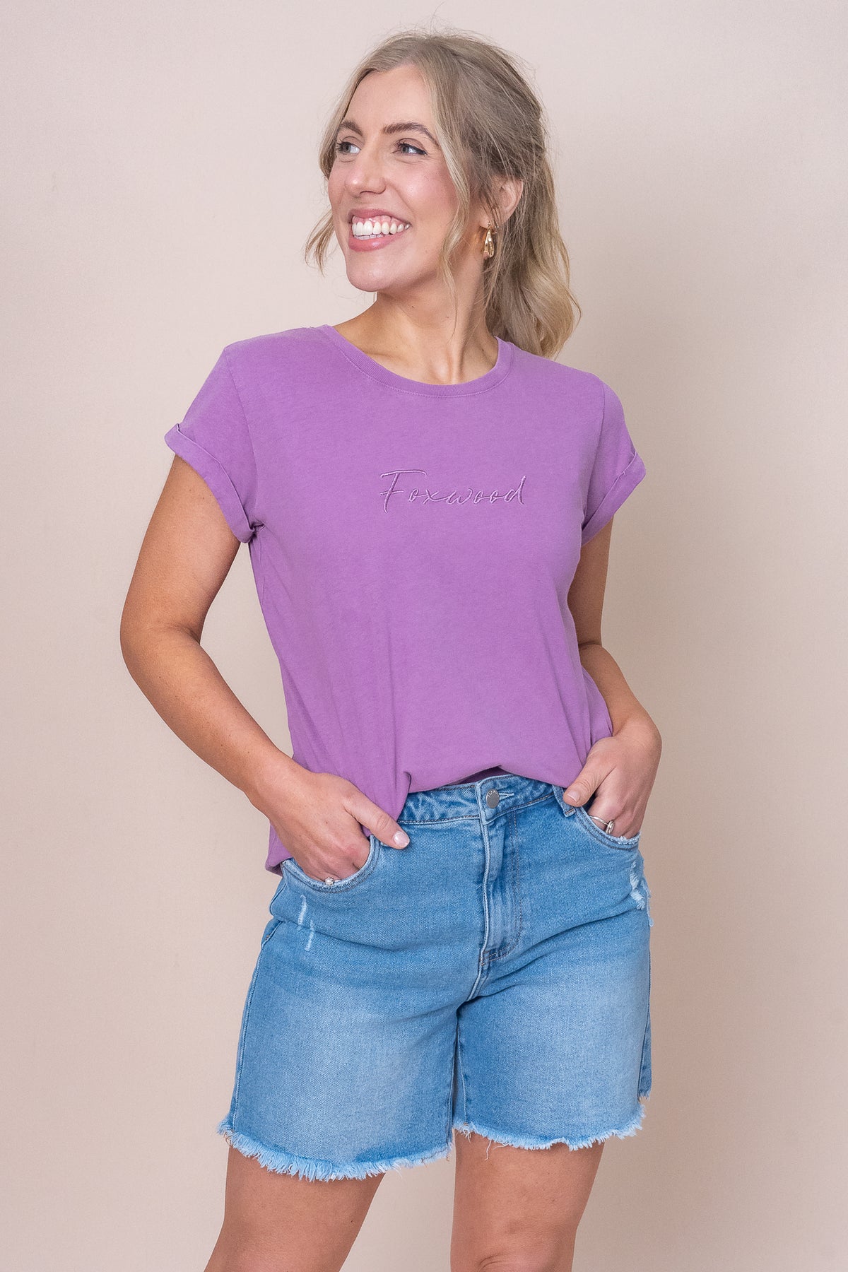 Signature Tee in Light Plum - Foxwood