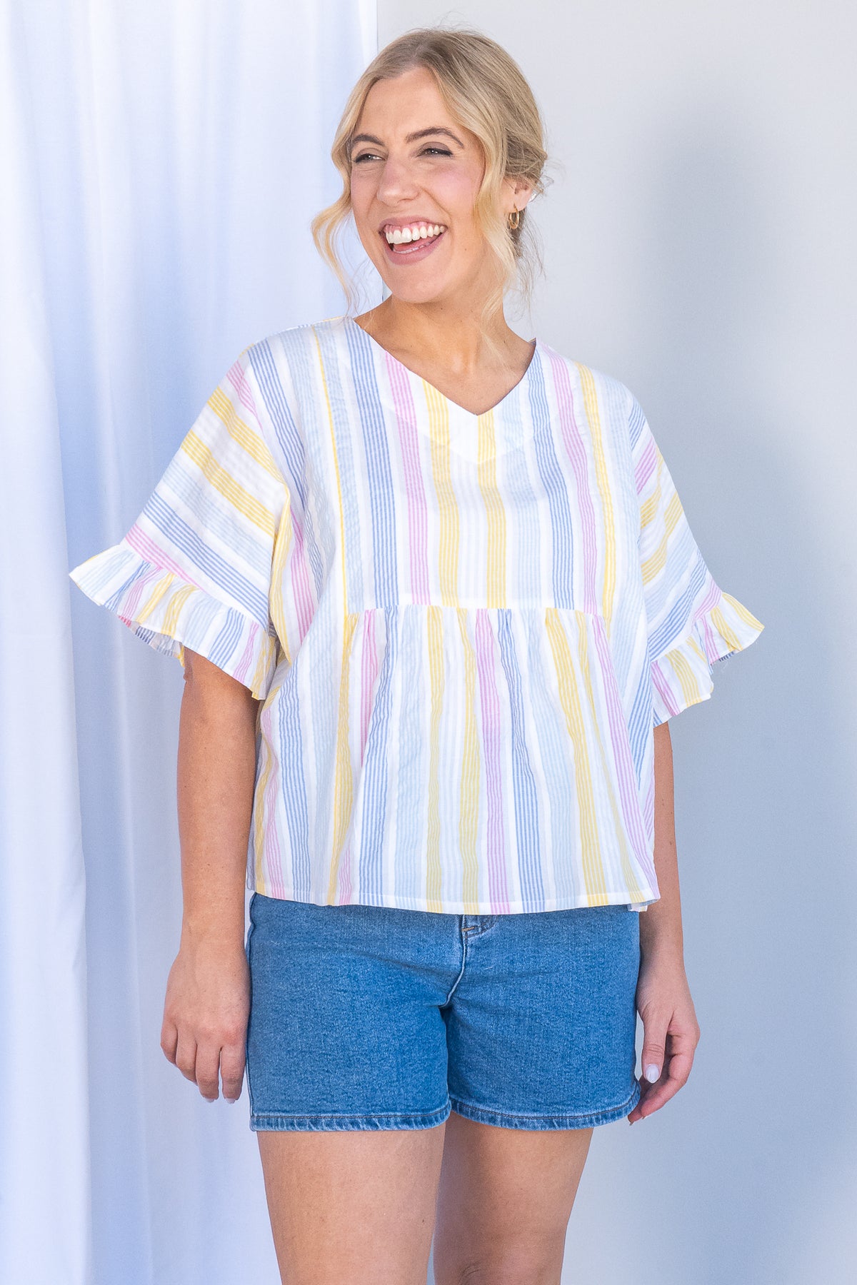 Pip Top in Yellow Multi