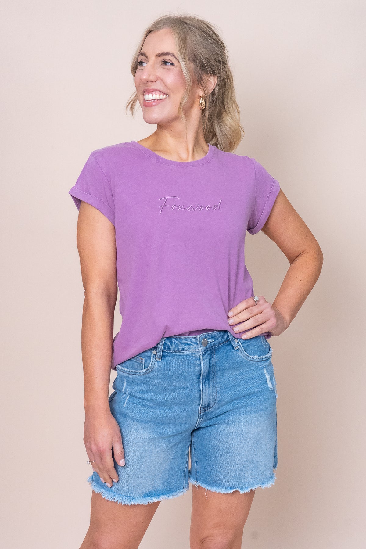 Signature Tee in Light Plum - Foxwood