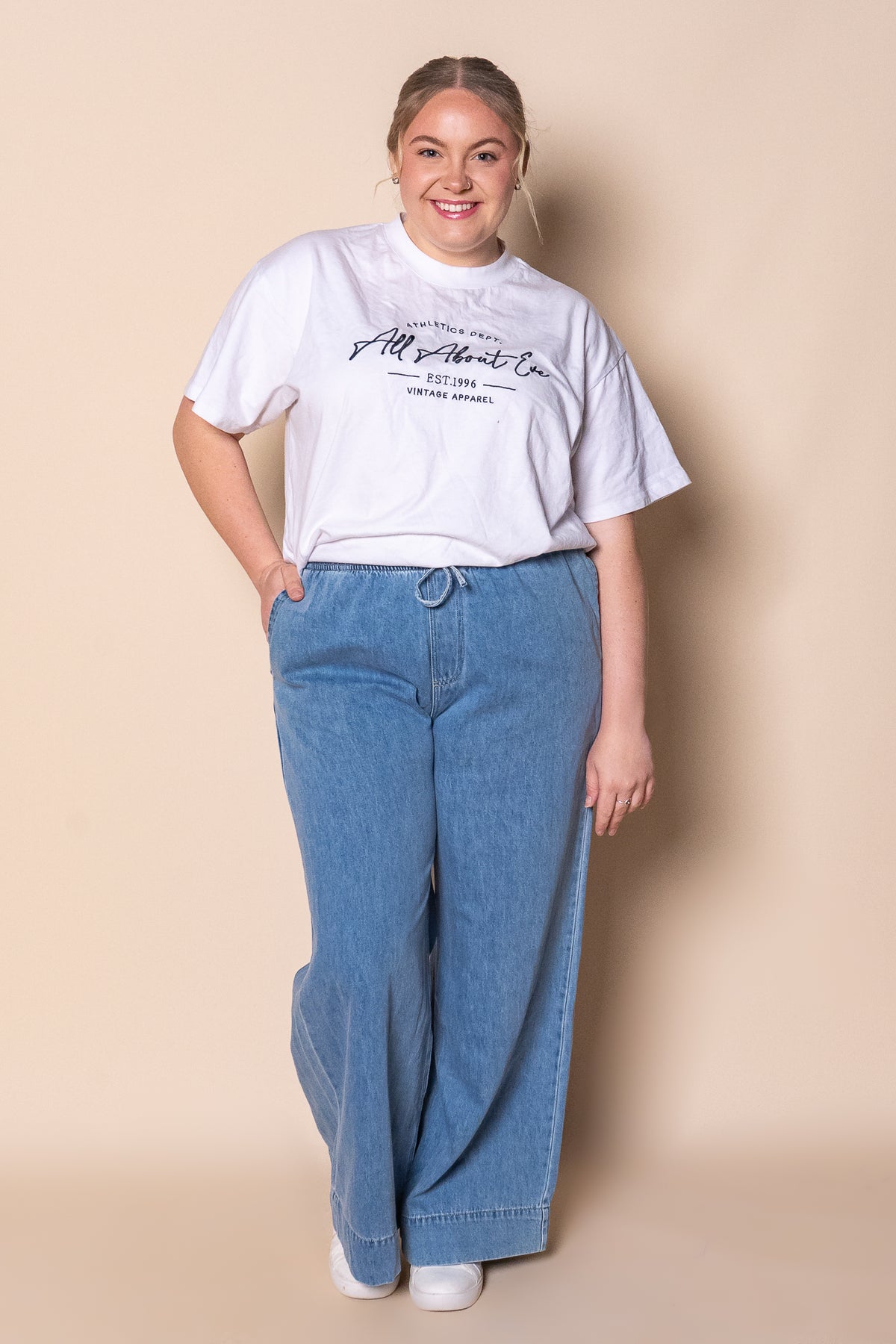Ivy Denim Pants in Light Blue