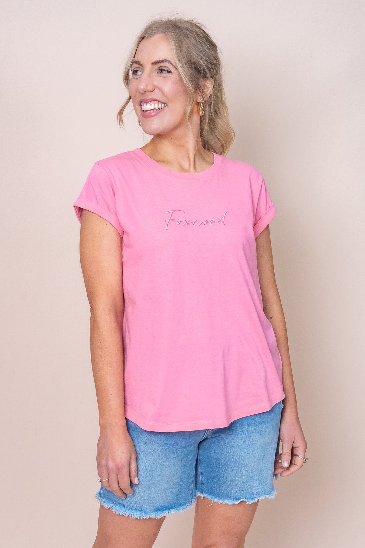 Signature Tee in Bubblegum Pink - Foxwood